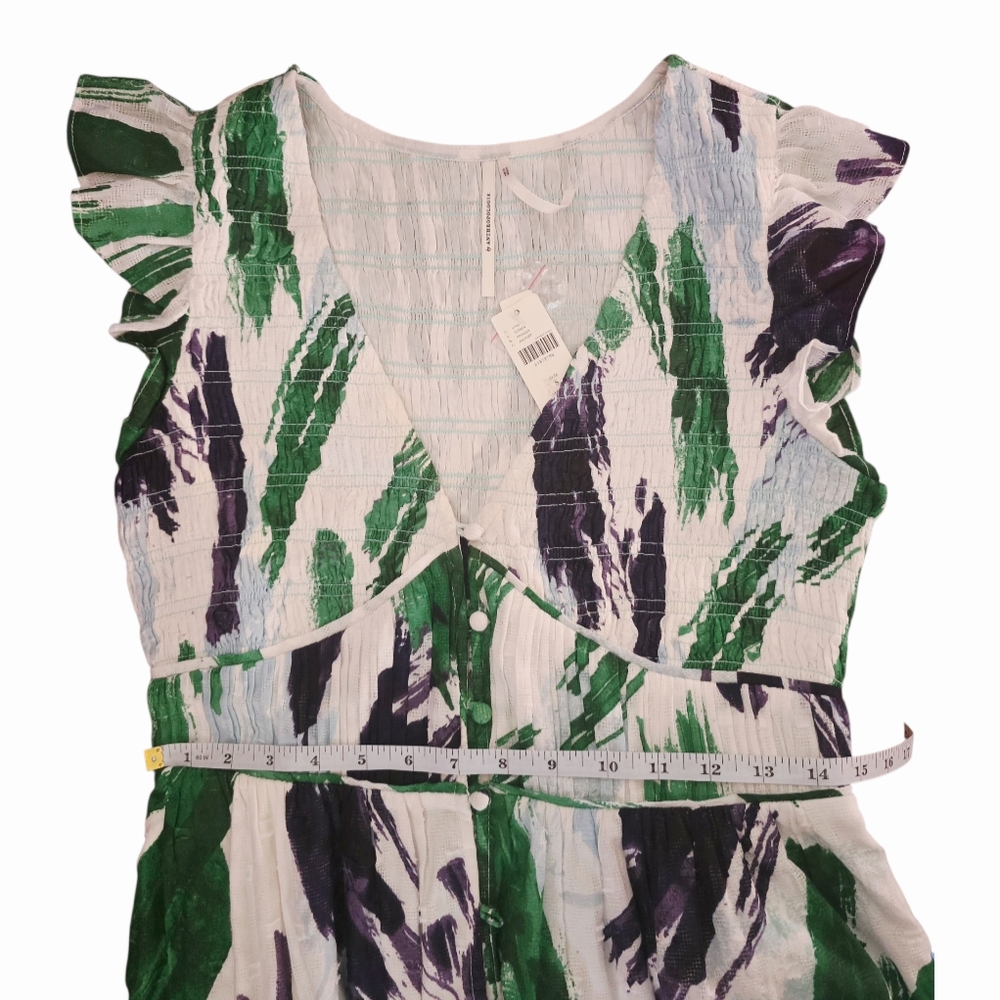 Anthropologie Peregrine Green and Blue Midi Dress NWT Size S - Picture 6 of 6